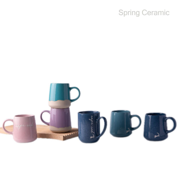 Embossed Reactive Glaze Mug SP2304-0061 - SPRING CERAMIC