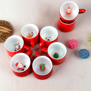 Ceramic Mug With Christmas Doll Inside SP2304-055