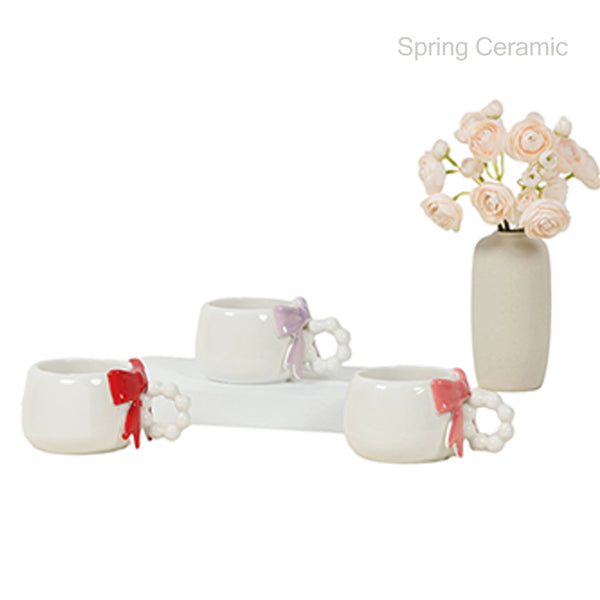 430ml new bone china mug,bowknot series