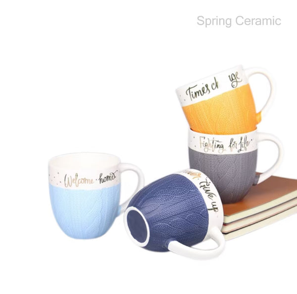 Embossed Sweater Mug SP2304-029 - SPRING CERAMIC