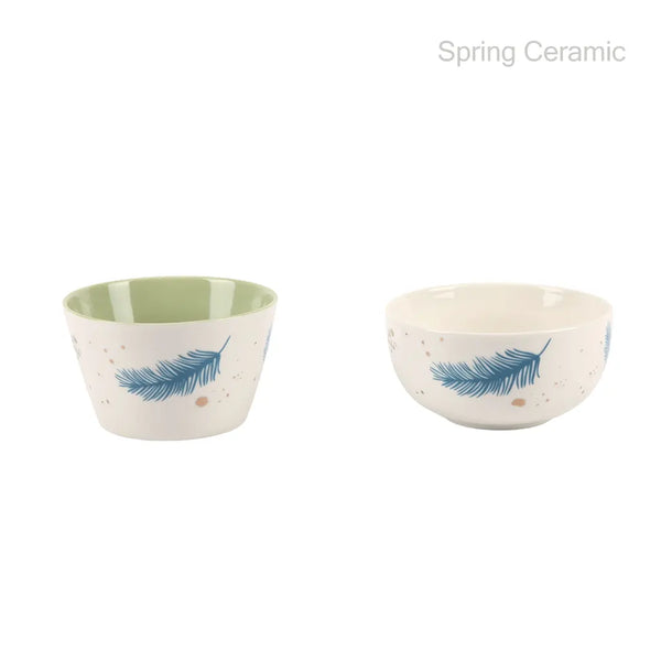 ceramic bowl with decal,plant series