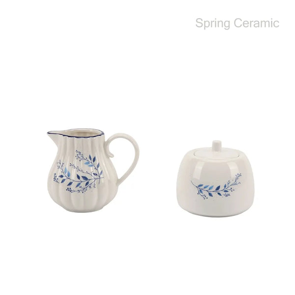 "ceramic wholesale" floral ceramic pot,ceramic sugar jar with decal printing