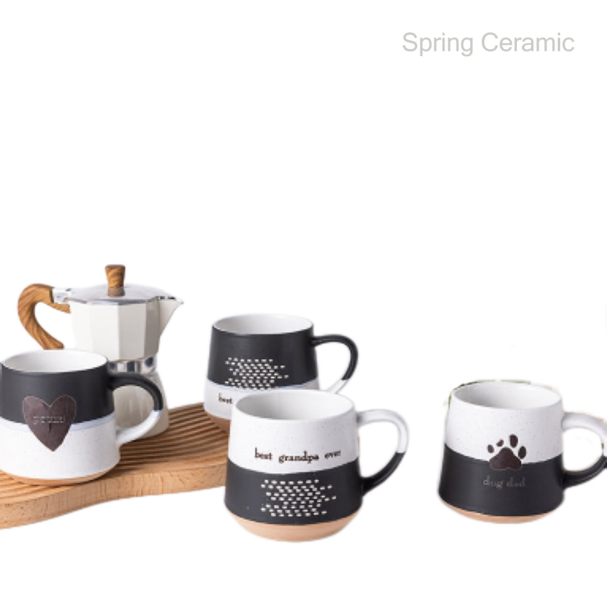 Double color surface silk design mug - SPRING CERAMIC