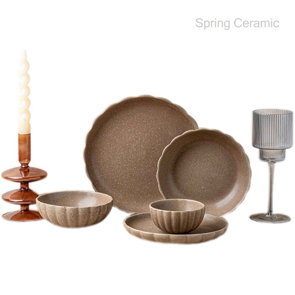 Pure Color glazed dinner set - SPRING CERAMIC