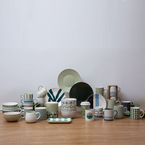 Ceramic Mug- Green Leaf Design  SP2304-027
