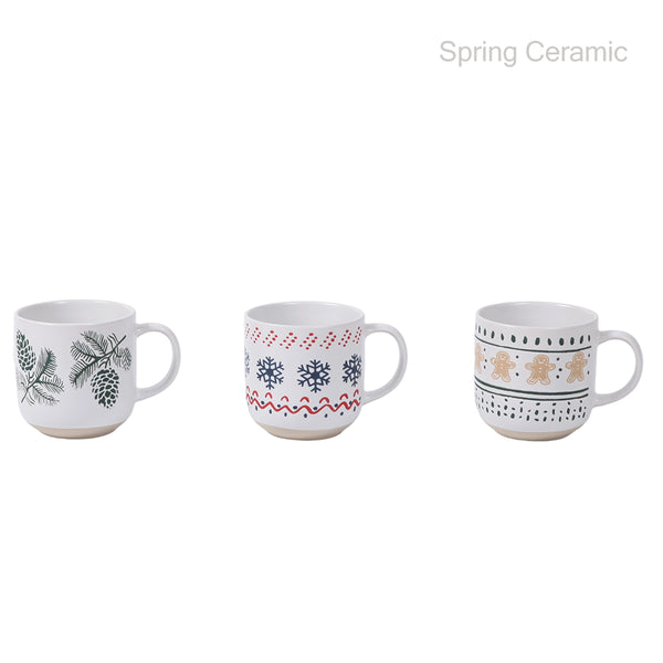 Hot selling Ceramic mug coffee Christmas gift white tea mug 12Ounce Microwave and dishwasher safe
