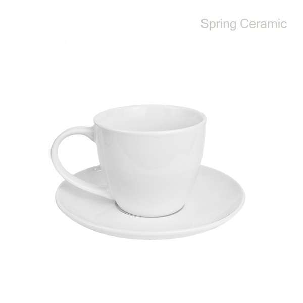Bulk hot transfer mug ,white mug and saucer coffee set for custom logo