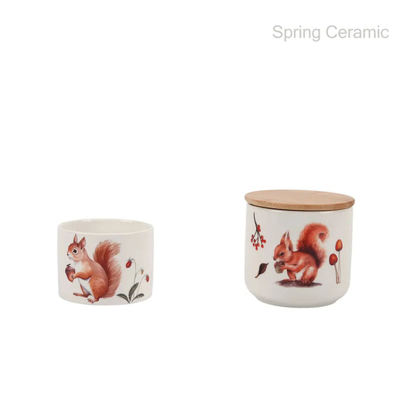 "Autumn series" 300ml ceramic jar/500 with decal printing