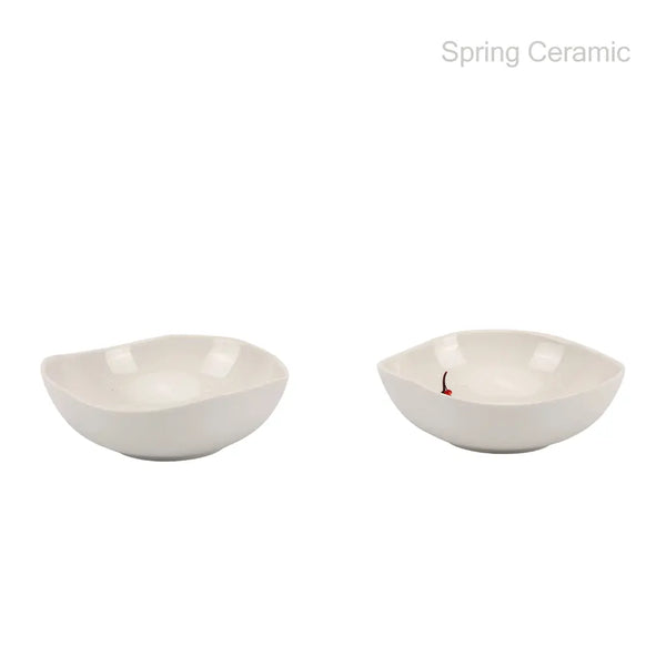 "Autumn series" 5.5"ceramic plate with special rim and decal printing