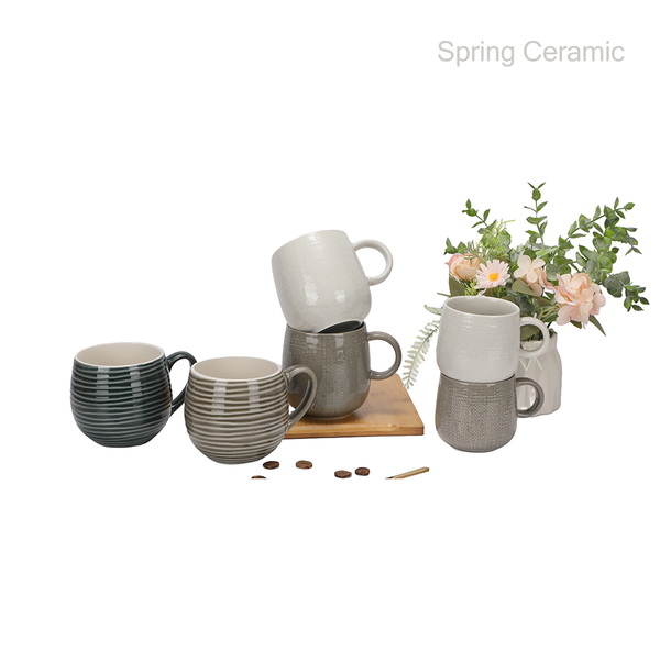 Tasse en relief de 11 oz avec glaçage de différentes formes et couleurs