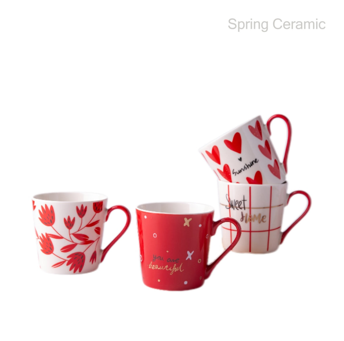 Valentine's Day Ceramic Mug 375ml SP2304-045 - SPRING CERAMIC