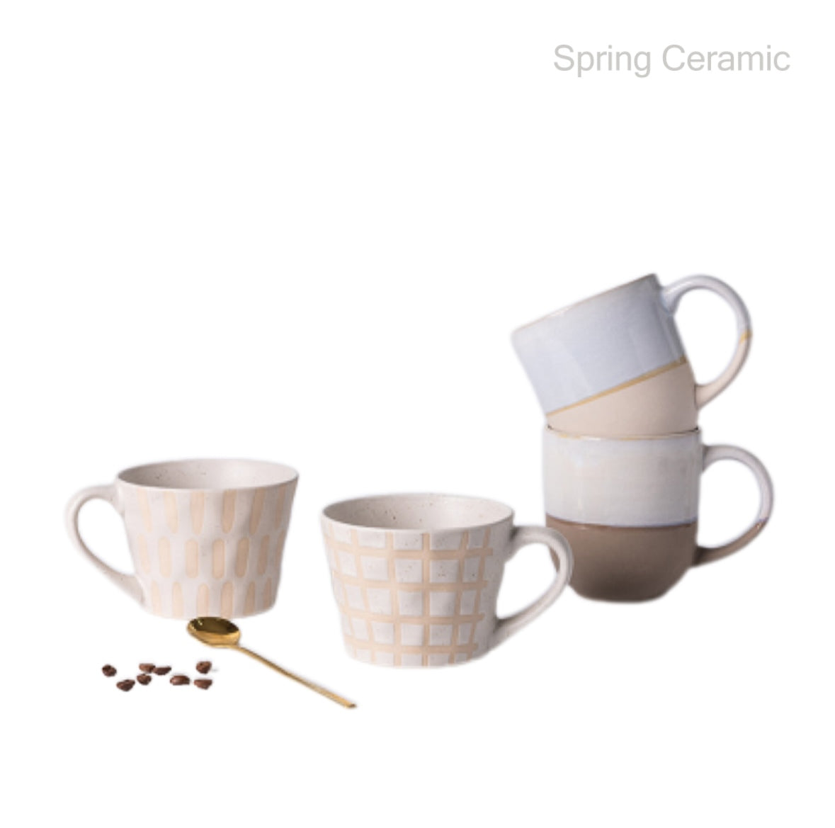 Stone ware debossed  design mug ,special reactive design - SPRING CERAMIC