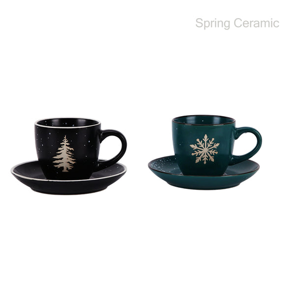 Christmas coffee and saucer set  especially designed for male