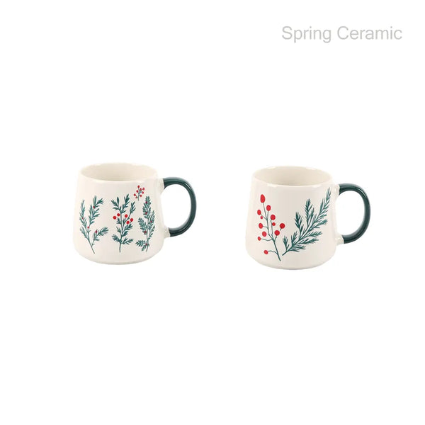 425ml new bone china mug,plant series