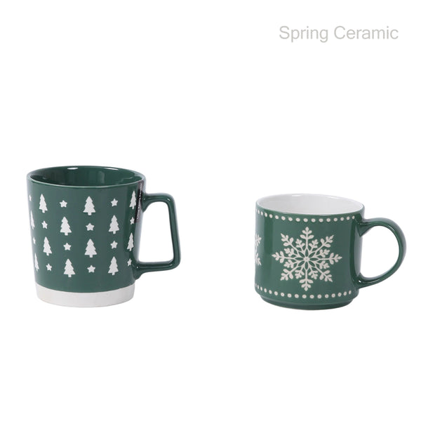 ceramic mug with silk printing design for christmas series