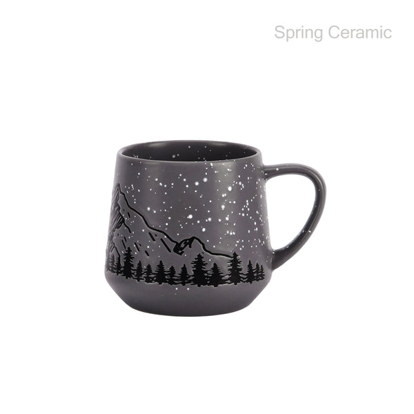 Christmas snow moutain double mould mug