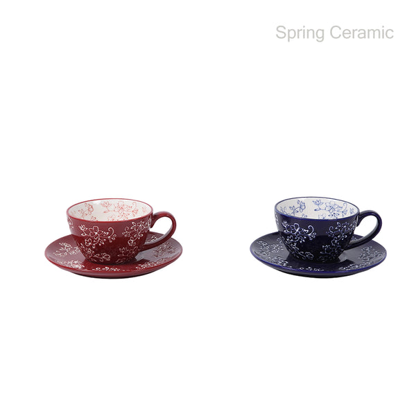 Silk design coffee mug set