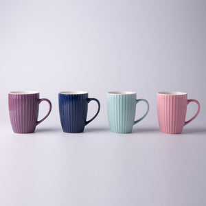 Embossed Color Glaze Ceramic Mug SP2304-012