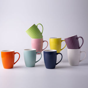 Embossed Color Glaze Ceramic Mug SP2304-012