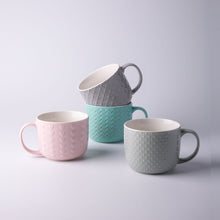 Load image into Gallery viewer, Embossed Color Glaze Ceramic Soup Mug SP2304-013
