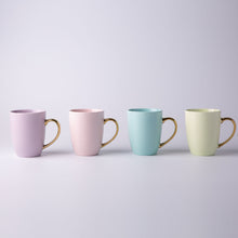 Load image into Gallery viewer, Embossed Color Glaze Ceramic Mug With Gold Handle SP2304-014
