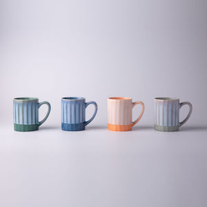 Embossed Reactive Color Glaze Ceramic Mug SP2304-016
