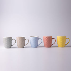 Embossed Color Glaze Ceramic Mug SP2304-019