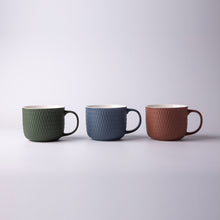 Load image into Gallery viewer, Embossed Color Glaze Ceramic Soup Mug SP2304-017
