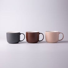 Load image into Gallery viewer, Embossed Color Glaze Ceramic Soup Mug SP2304-017
