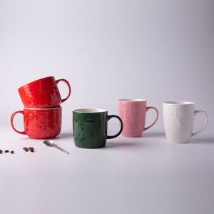 Embossed Color Glaze Ceramic Christmas Mug SP2304-018