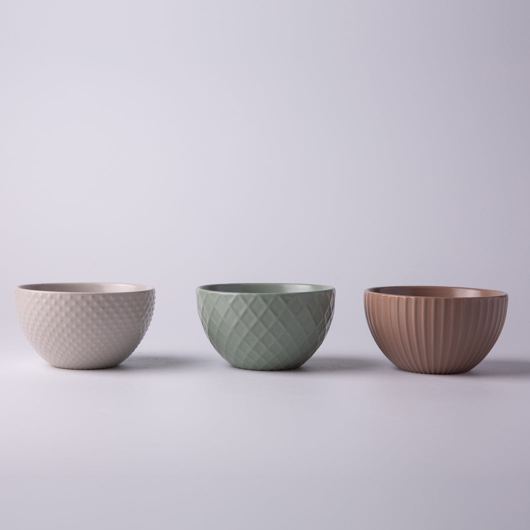 Embossed 260ml Color Glaze Small Bowl SP2304-063