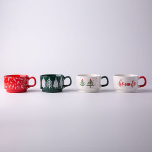 "Merry Christmas“ Ceramic  Stackable Mug SP2304-004