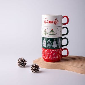 "Merry Christmas“ Ceramic  Stackable Mug SP2304-004