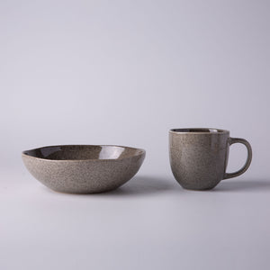 Ceramic Reactive Glaze Dinner Set Grey Color  SP2304-026
