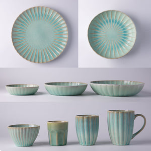 Ceramic Dinner Set-Floral Shape Green Color SP2304-059