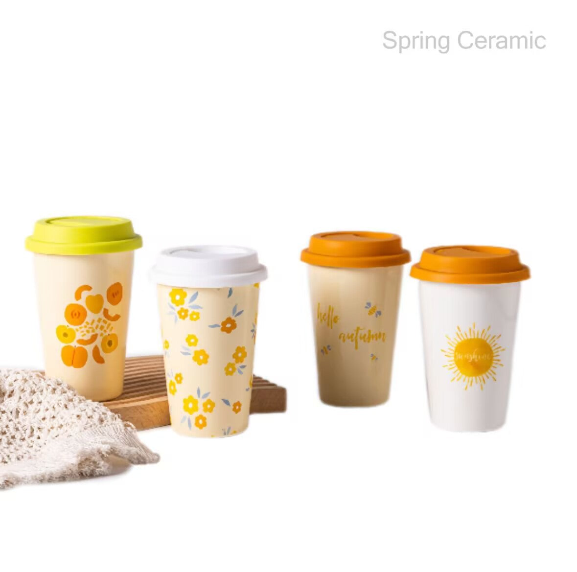 Spring hot selling travel mug with silicone cover - SPRING CERAMIC