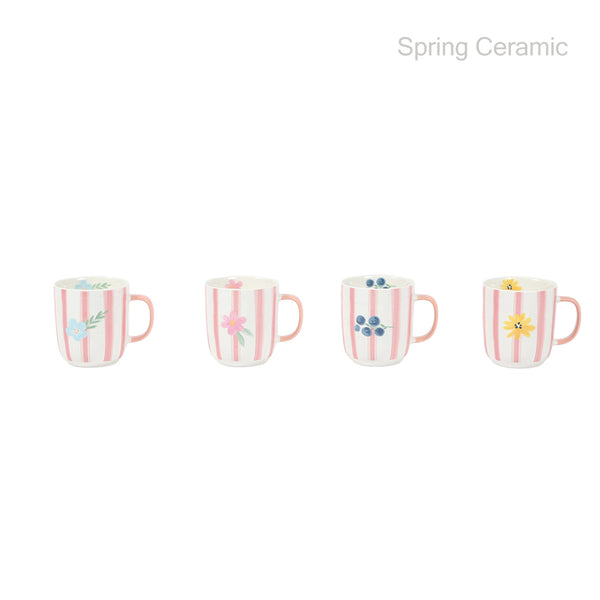 14OZ wholesale New Bone china mug glossy white inside matt white&sesame outside color glaze handle with decal inside and outside