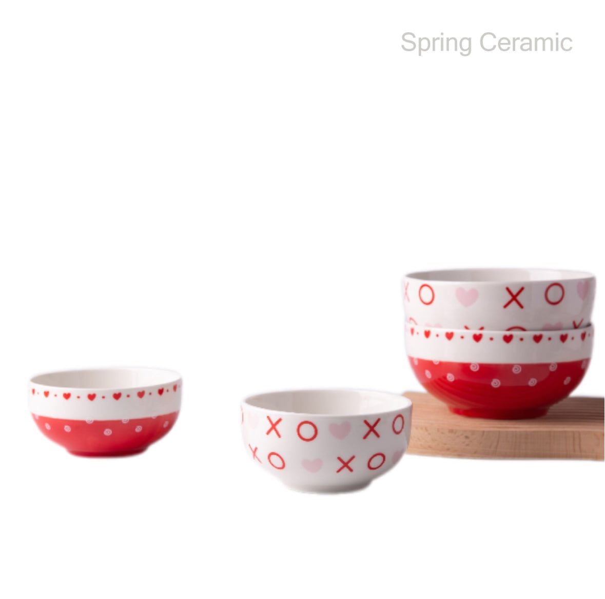 Valentine's Day Ceramic  650ml Bowl SP2304-048 - SPRING CERAMIC