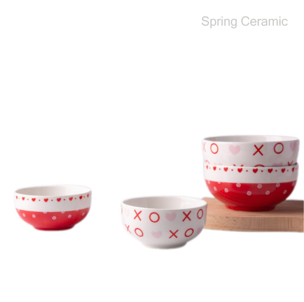 Valentine's Day Ceramic  650ml Bowl SP2304-048 - SPRING CERAMIC