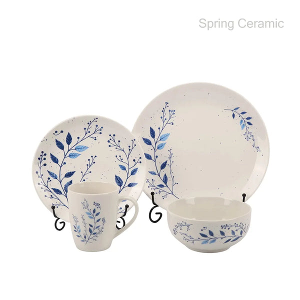 "bule floral" ceramic jar,oval plate,wholesale ceramic dinnerware