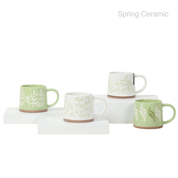 plant design,400ml double-mould new bone china mug