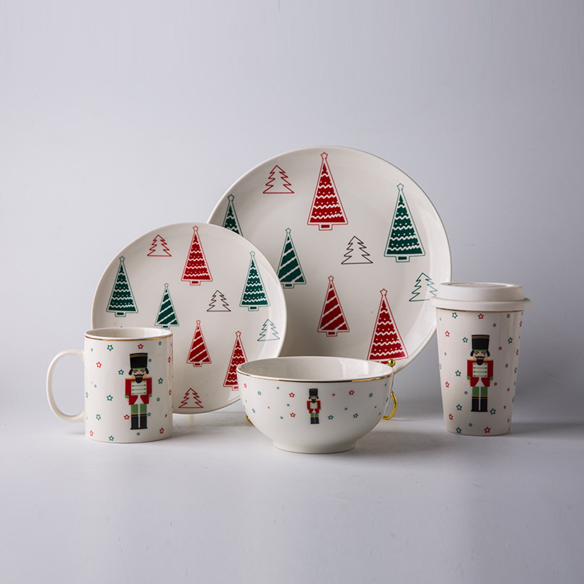 Christmas Dinner set 16pcs SP2304-001 - SPRING CERAMIC