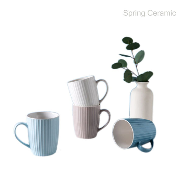 Embossed Color Glaze 380ml Mug SP202404-003 - SPRING CERAMIC