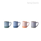 Embossed Reactive Color Glaze Ceramic Mug SP2304-016 - SPRING CERAMIC
