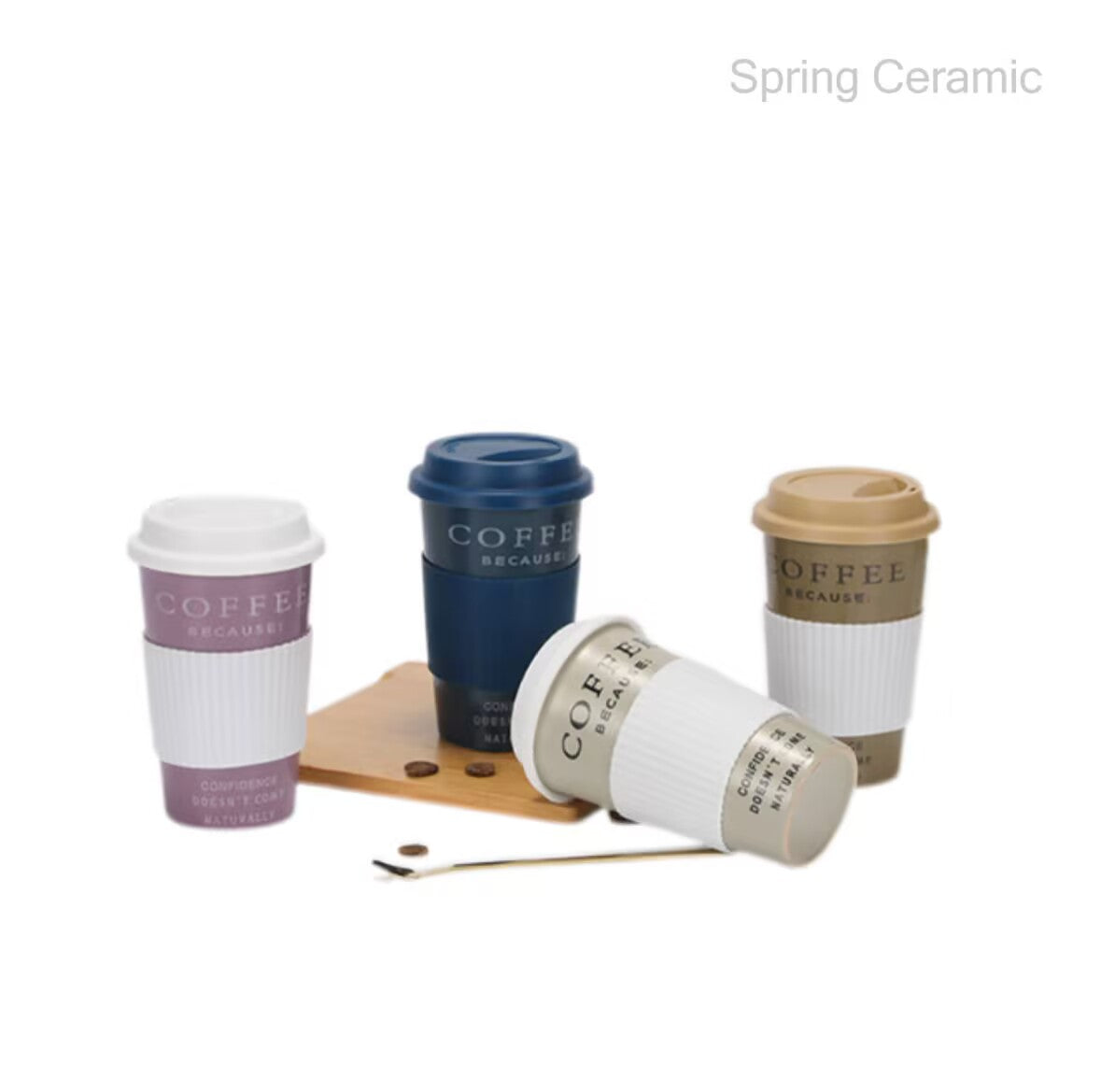 450ml mug with cover - SPRING CERAMIC