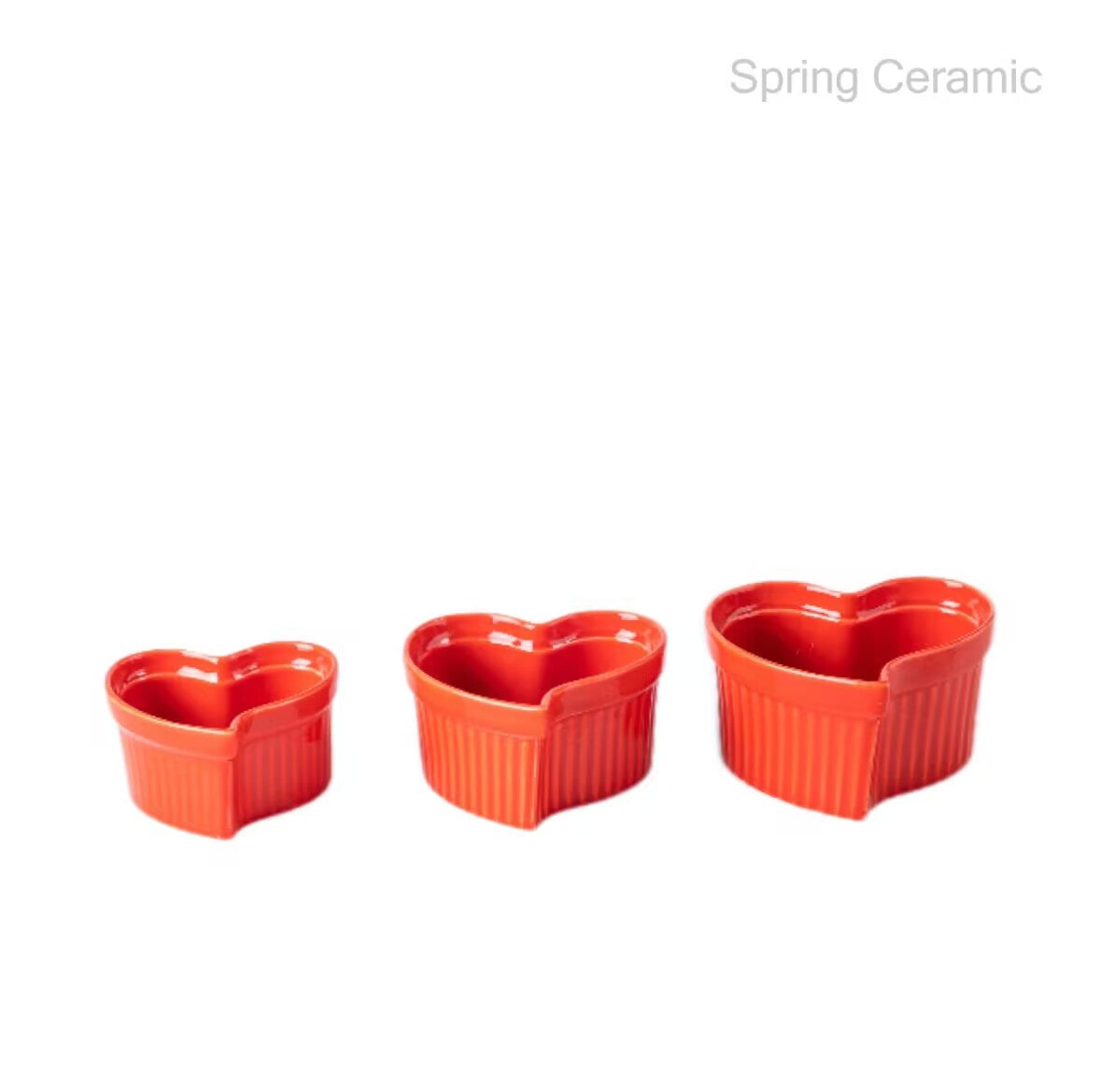 Heart shape saucers and tea pot set - SPRING CERAMIC