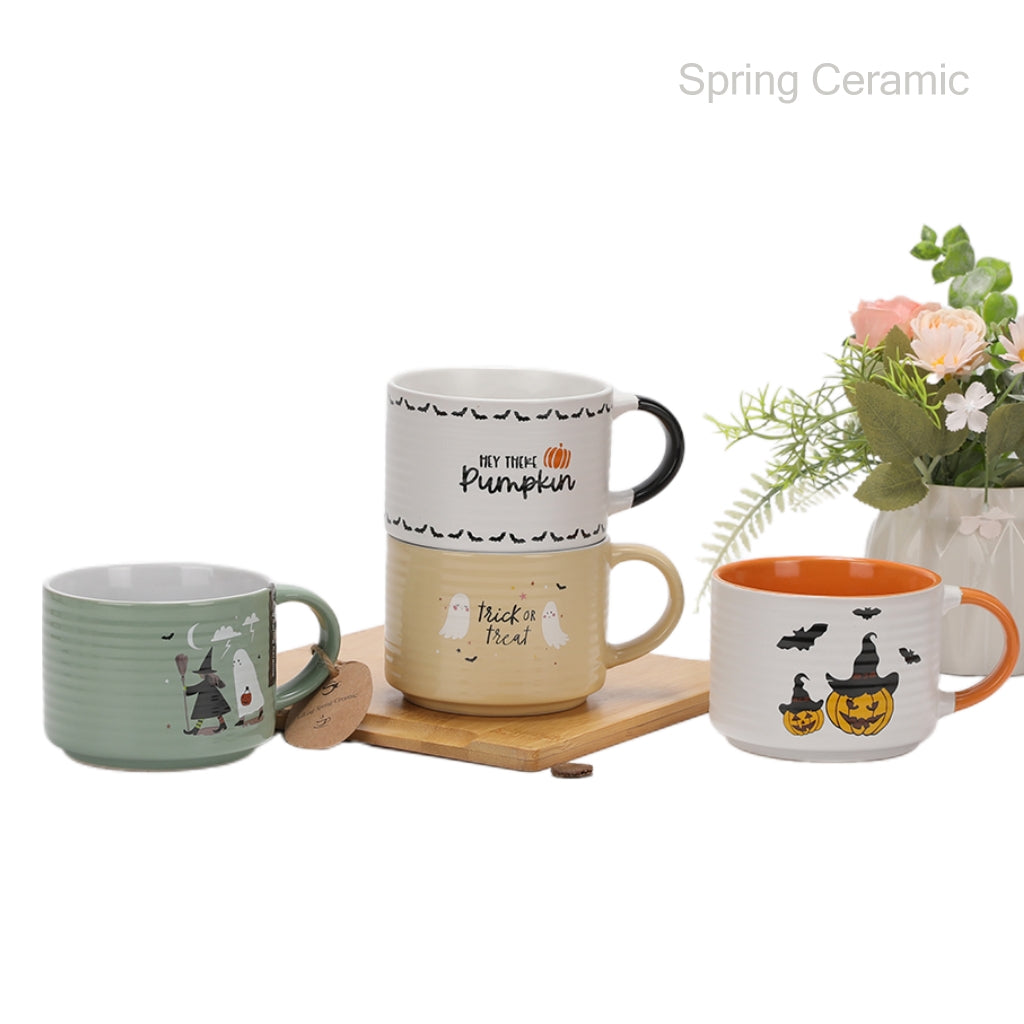 Threaded cup with different color handle - SPRING CERAMIC