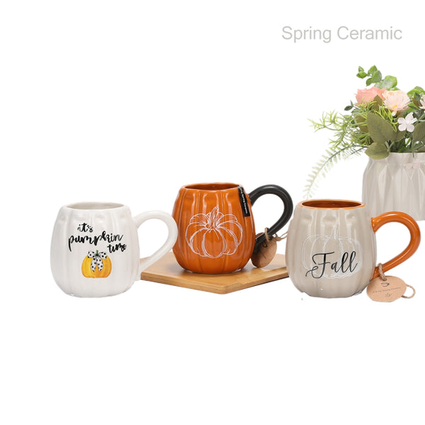 Pumpkin shape mug - SPRING CERAMIC