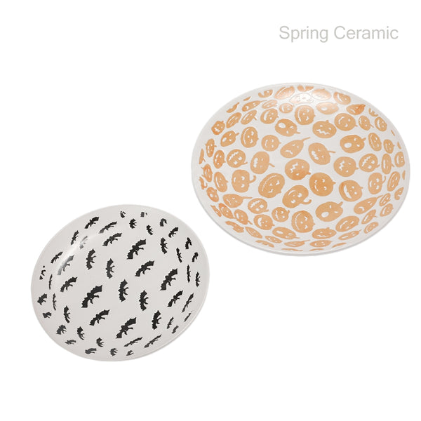 Pumpkin silk design plate - SPRING CERAMIC