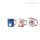 Christmas design mug with electroplate handle - SPRING CERAMIC